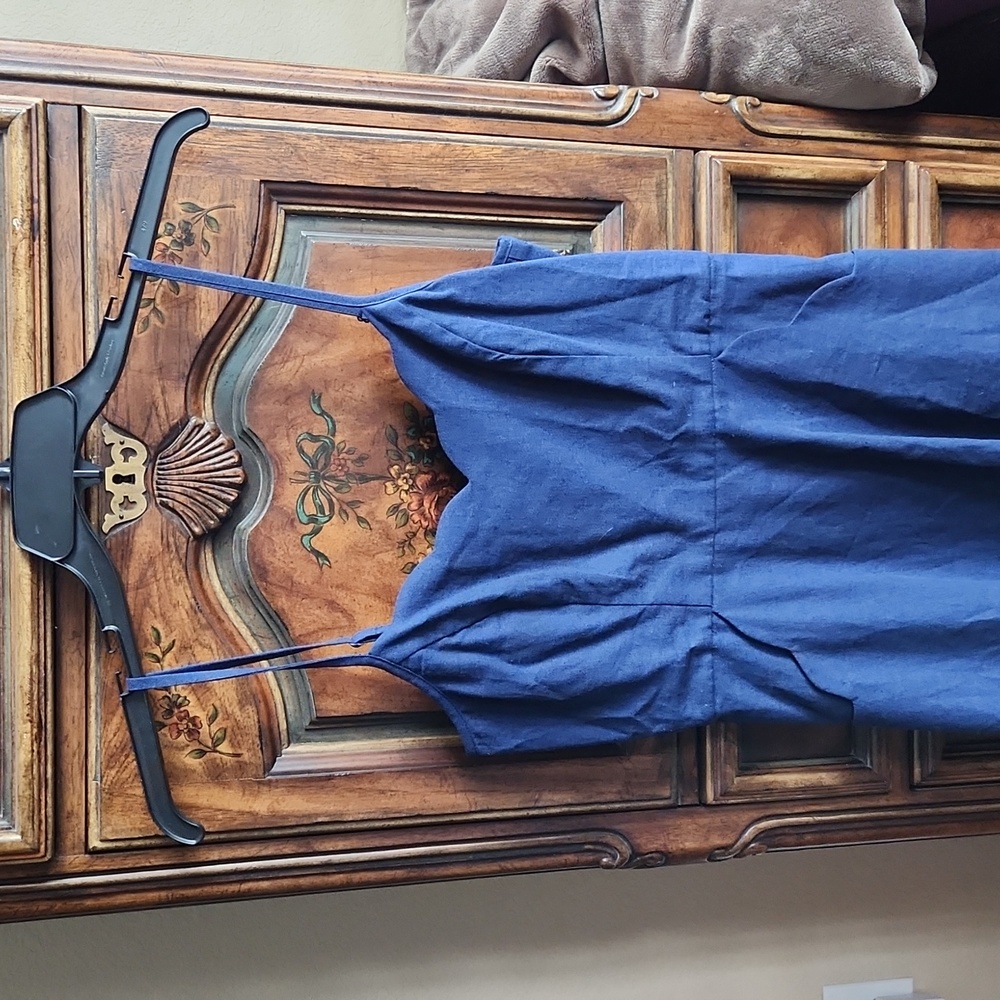 PIXLEYCrissie Scallop Detail Linen Dress